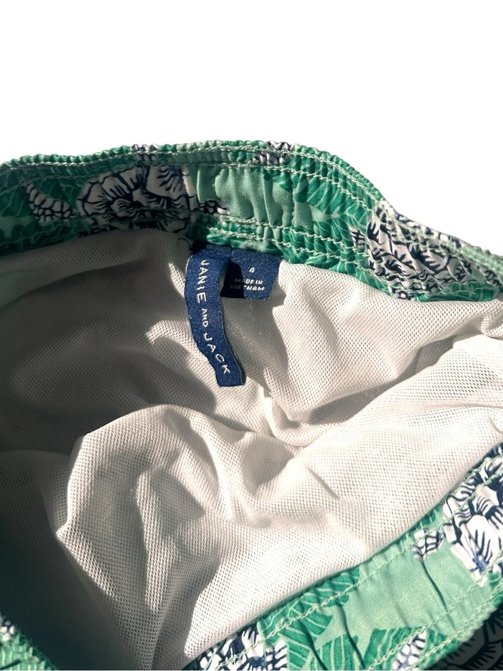 Janie and Jack - Recycled Sea Turtle Swim Trunk - Boys Size 4